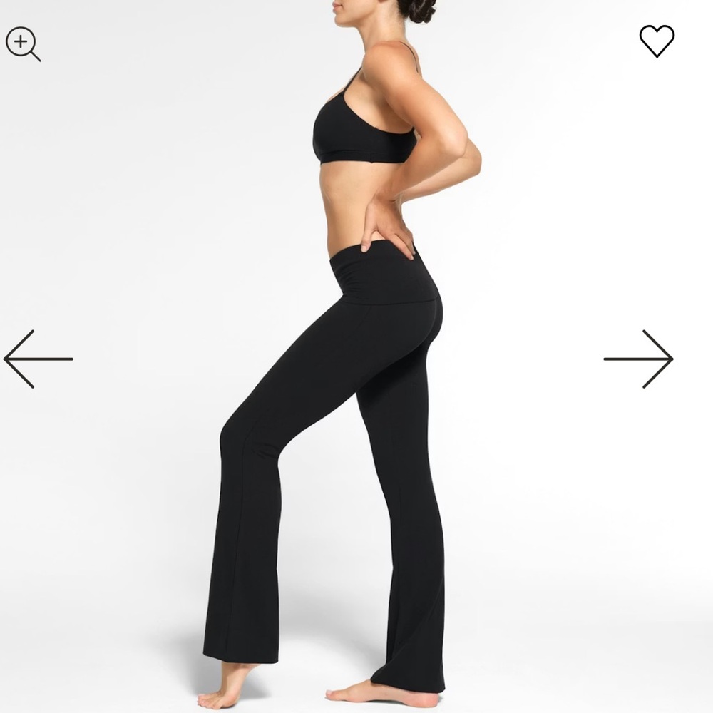 Nike SKIMS Foldover Slim Flare Legging Pants XS - Picture 3 of 7